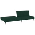 thumbnail image 2 of vidaXL 2-Seater Adult Sofa Bed - Dark Green Velvet, 2 of 5
