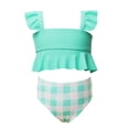 thumbnail image 2 of LSLJS Toddler Baby Kids Girls Ruffles Print Two Piece Swimsuit Bathing Beach Swimwear, Baby Swimwear, 2 of 9
