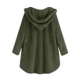 thumbnail image 5 of Kcodviy Cardigan en Molleton Décontracté Uni pour Femme, Manteau Long à Capuche avec Fermeture Éclair, Veste en Molleton Zippée pour Femme, Hauts en Molleton pour Femme, Veste en Molleton pour Femme, Veste pour Temps Froid, 5 of 5
