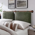 thumbnail image 2 of Modway Anela Wall-Mounted Chenille Upholstered Queen Headboard in Sage Walnut, 2 of 8