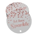 thumbnail image 1 of Inkdotpot Rose Gold Foil Paper Hang Tags Let Love Sparkle Wedding Favor Tags 50 Pieces, 1 of 6