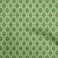 thumbnail image 1 of oneOone Rayon Light Green Fabric Asian Ikat Sewing Material Print Fabric By The Yard 56 Inch Wide, 1 of 4