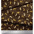 thumbnail image 3 of Soimoi Brown Silk Fabric Abstract & Arrow Symbol Print Fabric by the Yard 42 Inch Wide, 3 of 5