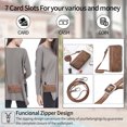 thumbnail image 4 of Case for iPhone 12 Pro Max Zipper Wallet Cover Lanyard Crossbody Neck Strap, 4 of 5
