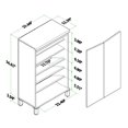 thumbnail image 4 of Baxton Studio Armoire de Rangement pour Chaussures à 2 Portes, Fini Brun et Gris Foncé, 4 of 12