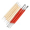 thumbnail image 2 of 8Pcs DIY HandMade Leather Craft Carving Stylus Tool Spoon Double Head Point Drill Pen Kit Set, 2 of 8
