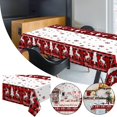 thumbnail image 1 of Table Cloth Clearance Merry Christmas Table Cloth Plastic Buffalo Plaid Table Cover Red And Black Checked Snowflake Tablecloth Rectangle Xmas Table Cover For Holiday Home Birthday Decor, Home Textile, 1 of 4