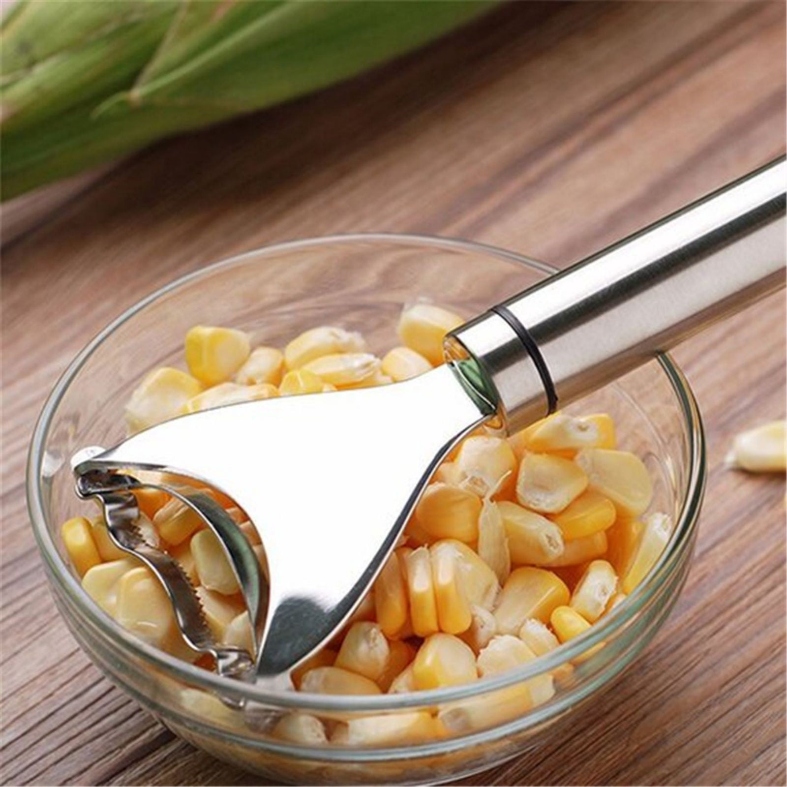 Corn Peeler for Kitchen Gadgets - Stainless Steel Planing Corn Cutter for Easy Husk Removal and Fresh Corn Prep