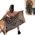 thumbnail image 2 of Combinaison à Bretelles Spaghetti pour Femmes avec Détail de Visage de Hibou, Imprimé Hibou Amusant, Robe à Col en V, 2 of 8