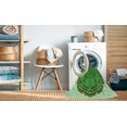 thumbnail image 2 of Ahgly Company Tapis d'Intérieur Lavable en Machine Carré Vert Jade Transitionnel, 7 Pieds Carré, 2 of 7