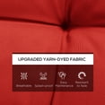 thumbnail image 4 of Indoor Outdoor Chair Cushion with Ties, Button Tufted, for Garden, Red, 4 of 10