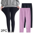 thumbnail image 2 of Timegard Girls Clothes 2pc Slim Fitting Pants Lightweight Solid Color Everyday Casual Stretch Leggings, 2 of 8