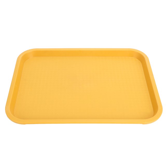 Food Service Tray, Slip Resistant Fast Food Tray For Restaurant Canteen For Customer Yellow