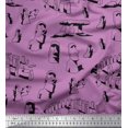 thumbnail image 1 of Soimoi Modal Satin Fabric Easter Island Statue Face Print Sewing Fabric Yard 42 Inch Wide, 1 of 3