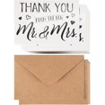 thumbnail image 1 of Wedding Thank You Cards - 120-Pack Thank You from The New Mr. and Mrs. Greeting Card, Bulk Thank You Note Cards and Kraft Envelopes Stationery Set, 4 x 6 Inches, 1 of 1