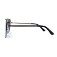 thumbnail image 4 of SA106 Luxury Rimless Oversize Shield 90s Fashion Sunglasses Gold Navy, 4 of 4