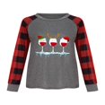 thumbnail image 2 of MesaSe Chandails de Noël pour Femmes Manches Longues Imprimés Chandails Moches Col Patchwork Chandail Chandails en Molleton, 2 of 4
