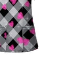 thumbnail image 3 of EGNMCR Hauts de Sarrau Femmes Blouse pour Femmes Uniforme de Travail pour Femmes Vêtements Imprimé Col en V Manches Courtes Hauts avec Poche, 3 of 4