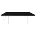 thumbnail image 2 of vidaXL Manual Retractable Awning with Posts 5x3 m Anthracite, 2 of 5