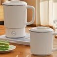 thumbnail image 3 of Portable Electric Kettle, 600ML Stainless Steel Tea Kettle with 2 Temperature Settings, 5 Min Fast Water Boiling Bottle, Hot Water Kettle for Camping, Hiking, Office, School, 3 of 7