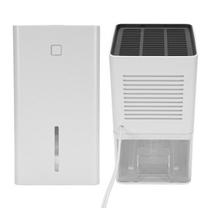 Déshumidificateurs pour la maison, 1.1L Réservoir d'eau Déshumidificateur silencieux Sensation intelligente Détection en temps réel Absorbeur d'humidité électrique pour le sous-sol de la chambre RV Hall, idéal pour les environnements damp