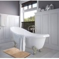thumbnail image 4 of 1 Small Clara Clark Bath Mat Bathroom Rug - Absorbent Memory Foam Bath Rugs - Non-Slip, Thick, Cozy Velvet Feel Microfiber Bathrug, Plush Shower, Toilet- Floor Bathmats Carpet - Cream - 17"x24", 4 of 4
