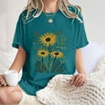 thumbnail image 4 of Offre à Durée Limitée Iumwxz T-Shirt Surdimensionné Tendance Coupe Ample T-Shirts pour Femmes Hauts Graphiques Floraux Manches Mi-Longues Col Rond Hauts pour Femmes Obtenez-le Aujourd'hui Plage, 4 of 7