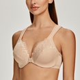 thumbnail image 4 of CHUANK Underwire Front Closure Bras for Women Black 34B, 4 of 6