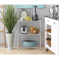 thumbnail image 1 of Étagère à 3 niveaux petite Supreme Whitmor, organisateur de rangement compact en acier chromé pour cuisine, salle de bain et bureau, 1 of 5
