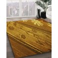 thumbnail image 3 of Ahgly Company Tapis d'Intérieur Rectangulaire Transitionnel Lavable à la Machine, Rouge Tomate, 8 Pieds x 10 Pieds, 3 of 7