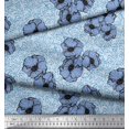 thumbnail image 3 of Soimoi polyester Crepe Fabric Anemone Floral Print Fabric by Yard 42 Inch Wide, 3 of 4