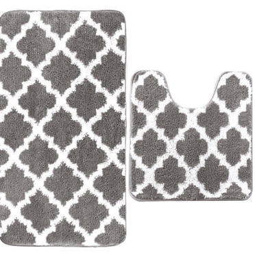 Bathroom Rugs and Mats Sets with Shower Curtain Non Slip Bath Rug 2Pc Bathroom Rugs Combo, Soft Bath Shower Mat Bath Mats for Bathroom Non Slip for Shower Shower Mats for Bathroom Non Slip