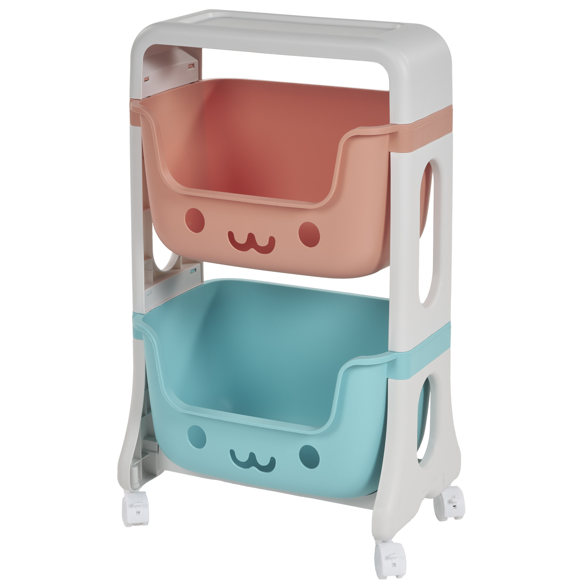 neatfreak! kids Chariot de rangement roulant à 2 niveaux, plastique