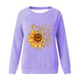 thumbnail image 4 of Rbaofujie Chandail à Capuchon pour Femmes Femme Mode Décontractée Imprimé Col Rond Ample Manches Longues T-shirt Hauts Blouse Violet Chandail d'Halloween, 4 of 4