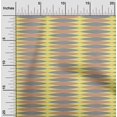 thumbnail image 2 of oneOone Georgette Viscose Yellow Fabric Geometric Sewing Material Print Fabric By The Yard 42 Inch Wide, 2 of 4