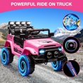 thumbnail image 4 of 12V Kids Ride on Truck, Ride on Jeep Car with Remote Control, Electric Vehicle for Kids,Spring Suspension,Bluetooth Speaker,Multi Music Modes,3 Speeds,LED Lights, 4 of 8