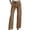 Brown, variant on Women's High Waisted Rhinestone Jeans, Straight Leg Stretch Denim Pants with Crystal Decor, Casual Baggy Trousers for Women, Comfortable Wide Leg Jeans Light Ashy