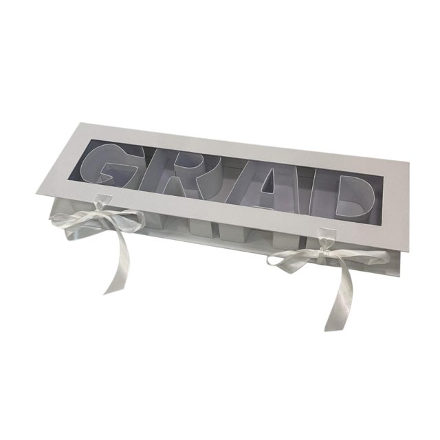 Elodie Grad Empty Flower Box Cardboard Floral Packaging for Anniversary Party Candy white