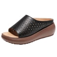 thumbnail image 1 of Summer New Style Roman Folk Style Outer Wear Thick Bottom Slope With Fish Mouth Womens Sandals And Slippers, 1 of 9