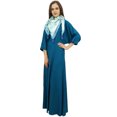 thumbnail image 4 of Bimba Robe Maxi pour Femme avec Pompon avec Foulard Boho Bleu Robes d'Été-4, 4 of 6