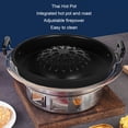 thumbnail image 3 of Thai Korean BBQ Grill Pan, Aluminum Barbecue Grill Topper Camping BBQ Pan, BBQ Grill Steak Hot Pan Nonstick, for Shabu Vegetable Egg Pork Beef Meat, Easy to Clean, Even, 3 of 7