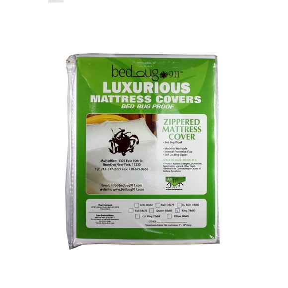 Hygea Natural Stretchable Luxurious Bed bug Mattress Protector- Water resistant ,washable and stretchable up to 12 in.- XL Full Zippered Mattress cover for allergens, dust mites, lice, leaks, stains