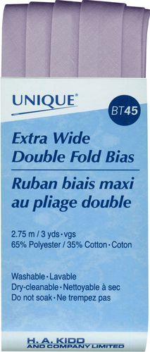 UNIQUE Extra Wide Double Fold Bias Tape, 16 mm (0.63 in) × 2.75 m (5/8 in × 3 yd), Poly-coton
