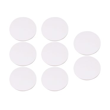 8PCS 10CM Round Canvas Drawing Board Premium Art Painting Board Artist Round Shape Canvas Board Oil Paint Canvas Sketchpad (White)