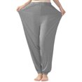 thumbnail image 1 of MAWCLOS Pantalons de Yoga Harem Amples pour Femmes Couleur Unie Course Gris Foncé TTG, 1 of 2