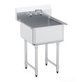 thumbnail image 1 of VEVOR Stainless Steel Prep & Utility Sink, 1 Compartment Free Standing Small Sink Include Faucet & legs, 27"x41" Commercial Single Bowl Sinks, 1 of 9