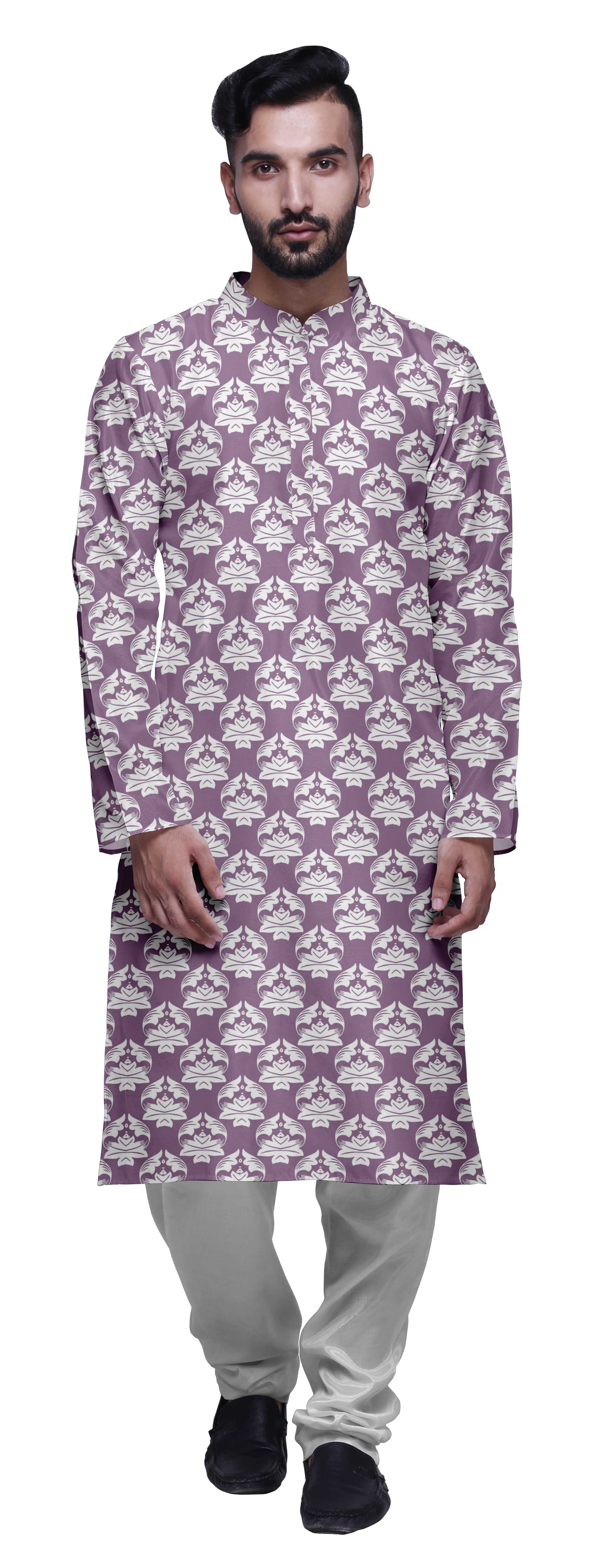 Atasi Designer Printed Kurta For Boys Casual Kurta Pajama Set Summer Clothing