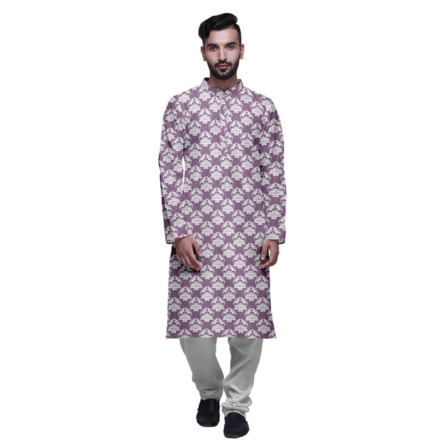 Atasi Designer Kurta Pajama For Men Printed Straight Kurta Set Summer Clothing