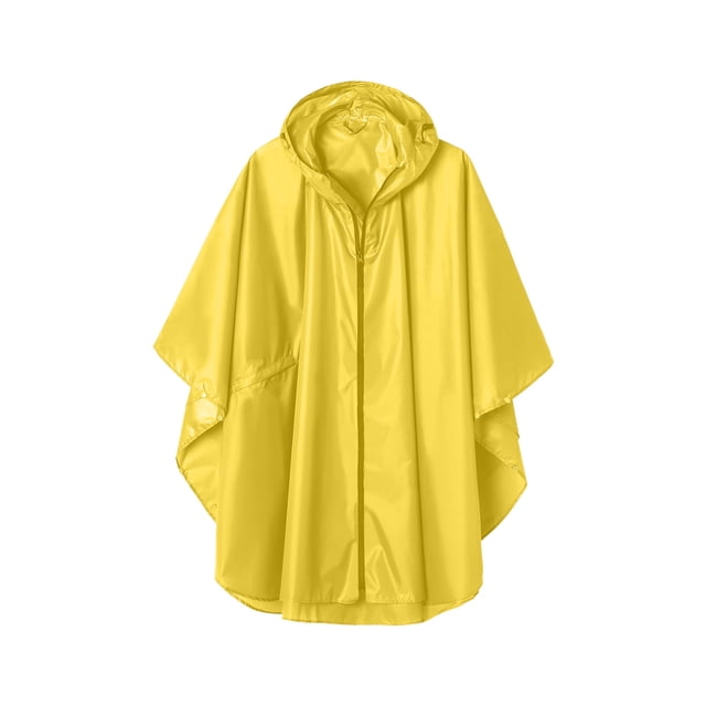 Économies d'Automne Horkkom Ponchos de Pluie pour Femmes Imperméables à Fermeture Éclair Manteau de Pluie avec Capuchon Cordon Poche Manteaux de Pluie de Plein Air de Randonnée TG