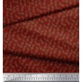 thumbnail image 2 of Soimoi Red Rayon Fabric Beech Leaves Fabric Prints By Yard 58 Inch Wide, 2 of 3